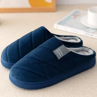 female and male couple slippers womens winter plus size slippers comfortable home shoes men stripes plush slippers shoes