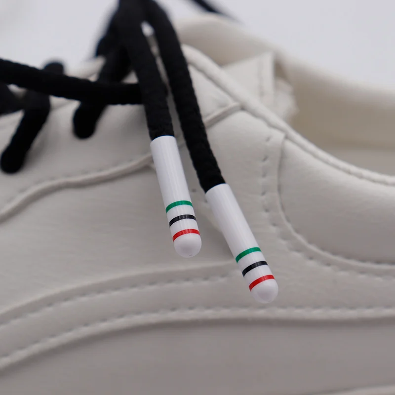 

Weiou Lace 22*5mm Rope Aglets Sporting Canvas Runner Safety Boot Affordable String Tips Minimalism BlackWhite Tubular Metal Ends