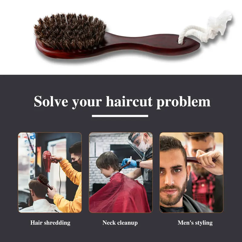 Ретро масляная голова щетка для парикмахера шеи волос козья шерсть салон