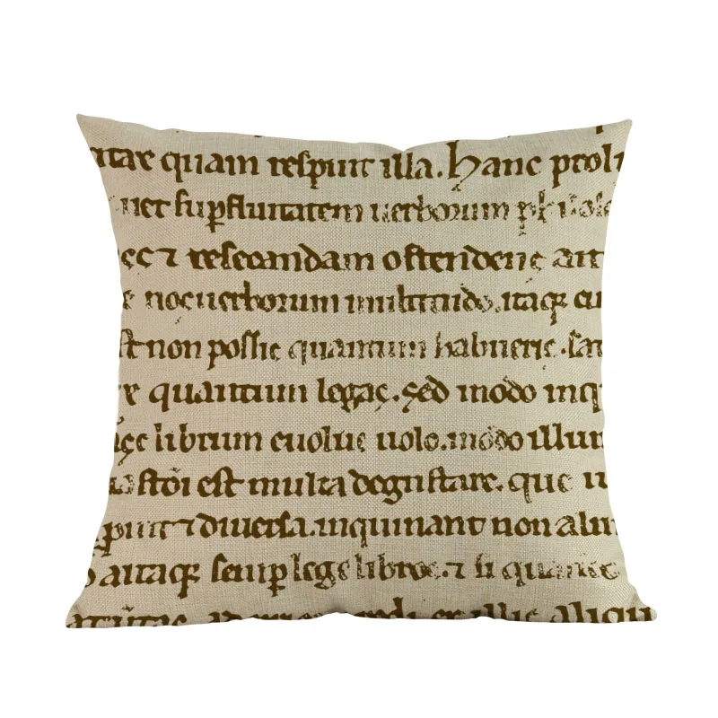 Наволочка в Западном ретро стиле с винтажными газетами рестораном