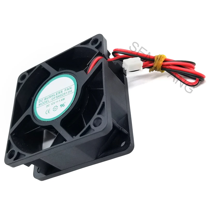 Оригинальные новые для Young Lin DFS602512H AC/DC 12V 1,60 W 60x60x25 мм 2-провод Сервер площади вентилятора