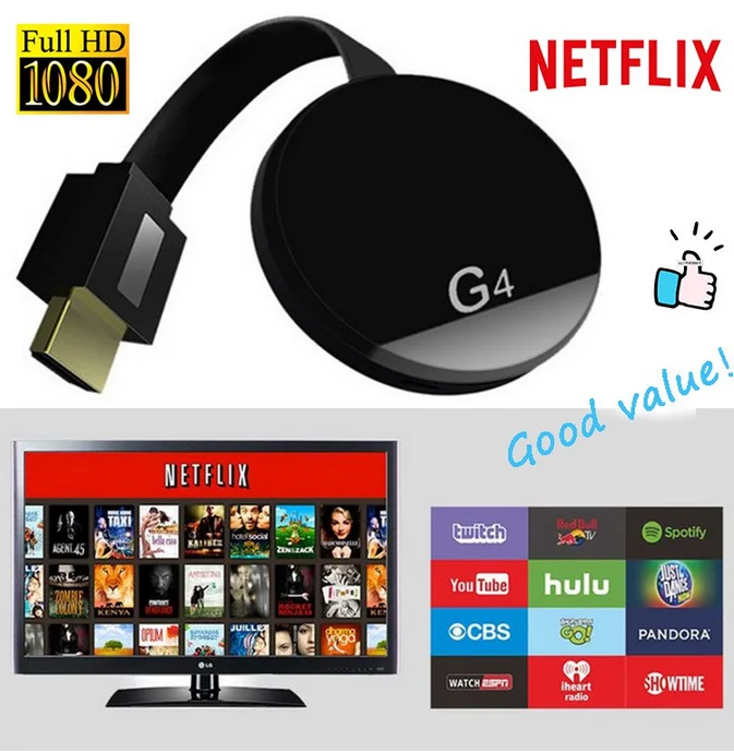 Wi Fi беспроводной потоковый медиа плеер адаптер для Android/iphone на HDMI Lightning hdmi