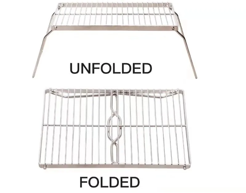 

Multifunctional Outdoor 304 Stainless Steel Portable Barbecue Grill Folding Grill Wood Stove Burner Bracket