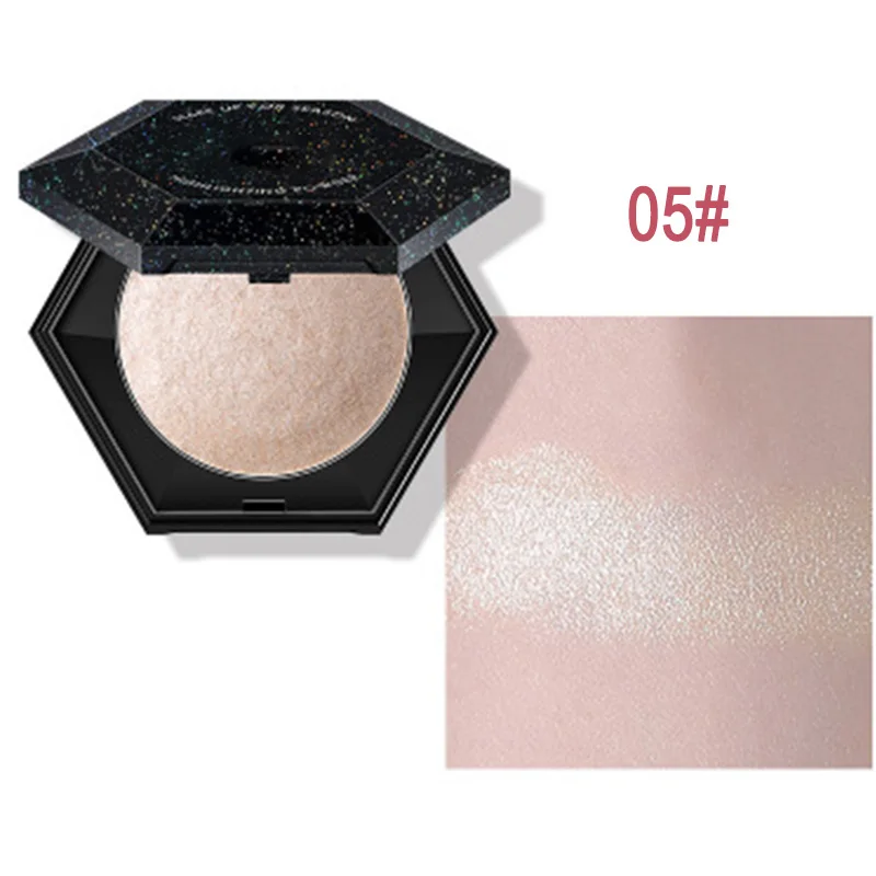 Макияж хайлайтер сияющая блестящая пудра для осветления щек стерео