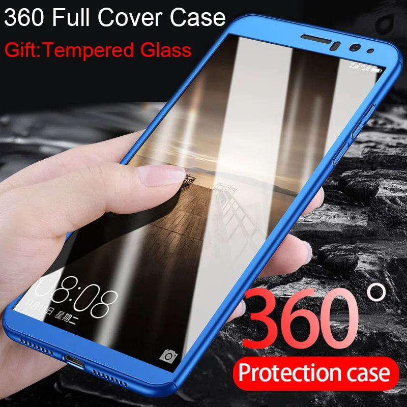 Чехол с закаленным стеклом для huawei Nova 2 Plus Nova 2S 2i 360 чехол с полным покрытием для huawei P8 P9 P10 Lite P20 Pro P Smart on