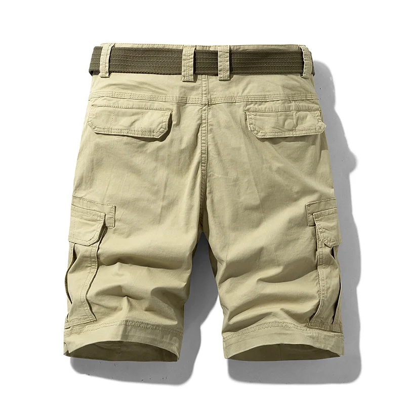 2021 New Spring Men Cotton Cargo Shorts Clothing Summer Casual Breeches Bermuda Fashion Beach Pants Los Cortos Short | Мужская одежда