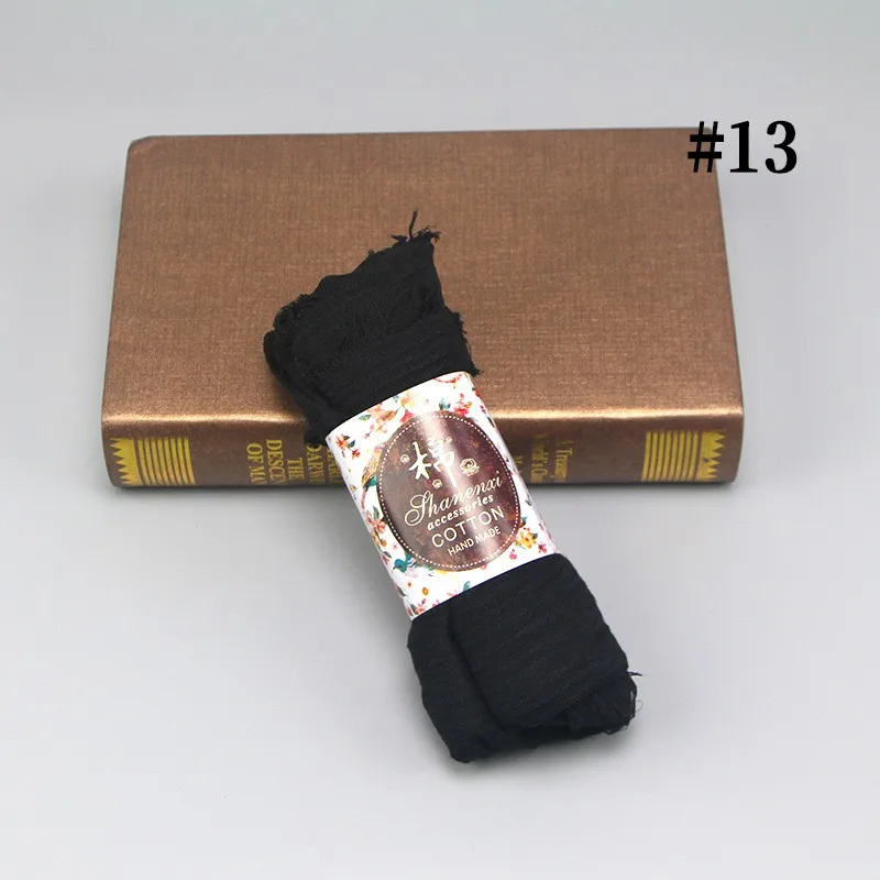 

Hot Sale Girl Scarf Women Plain Hijab Cotton scarf Fringes Soft Solid Muffler Lady Shawls Big Wrap Female Head Scarves 40 Colors