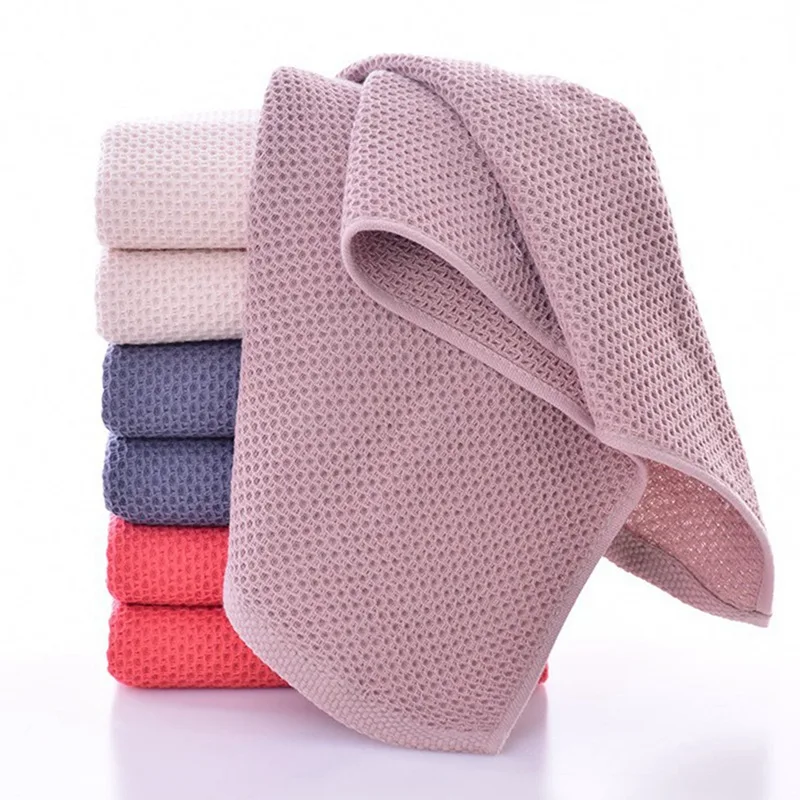 Хлопковое полотенце в японском стиле с ячеистой сеткой дышащее Впитывающее Воду