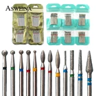 Алмазная фреза для маникюра и педикюра, набор из 10 насадок для ногтей, инструменты для маникюра и педикюра