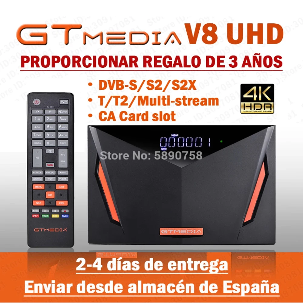 

New Arrival GTMEDIA V8 UHD DVB-S2 Recepter CA card slot built in wifi H.265 GTmedia v8 nova freesat v9 super no app