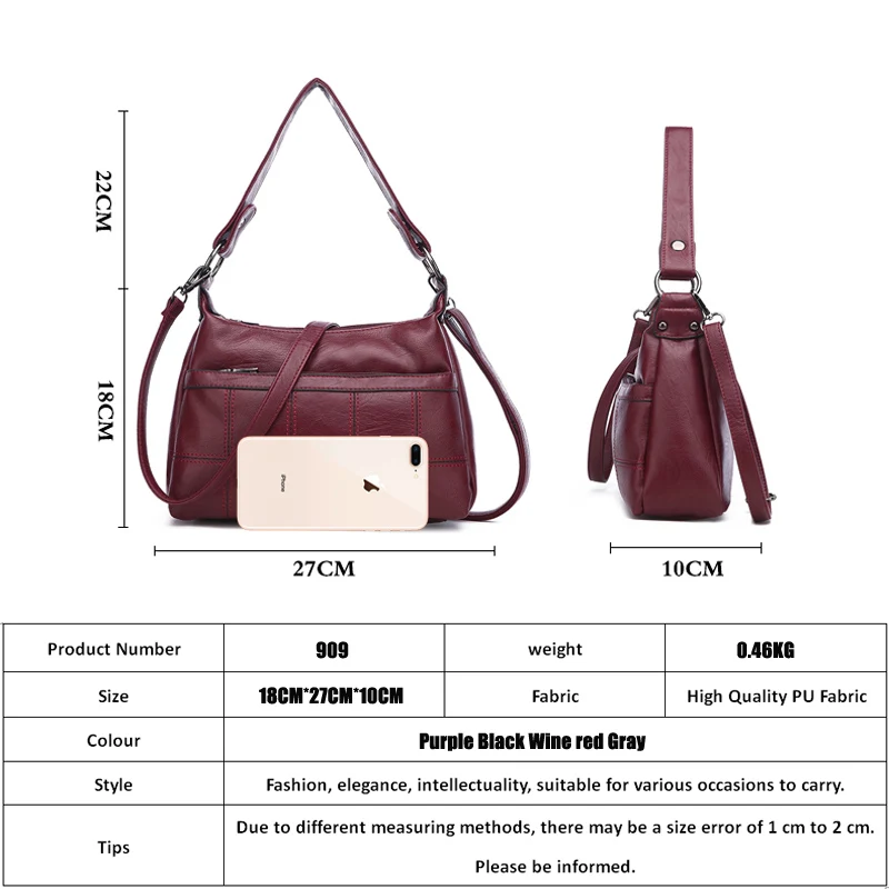 Высококачественная кожаная женская сумка через плечо Наплечная Сумка Новая