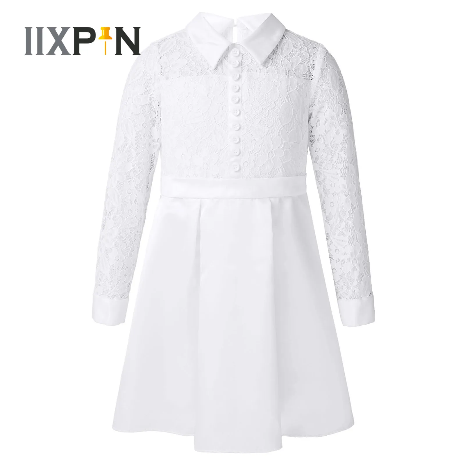 

Girls Princess Party Dress Long Sleeve Lace Flower Girl Dresses Kids Dresses for Wedding Guest Bridesmaid Flower Girl's Clothes