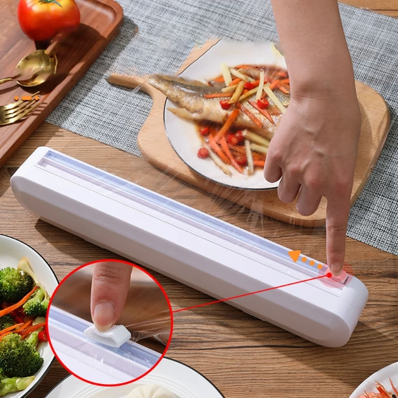

Preservative Film Foil Wax Paper Cutter Plastic Wrap Dispenser Kitchen Gadget