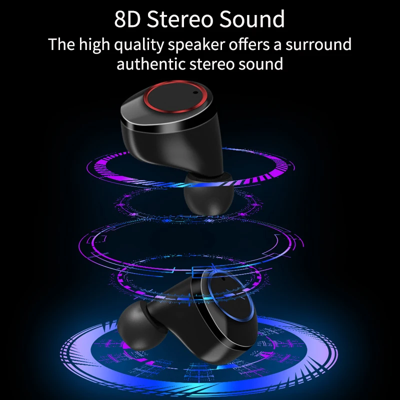 TWS беспроводные наушники Bluetooth 5,0 Наушники дисплей питания с сенсорным управлением спортивные стерео беспроводные наушники гарнитура зарядная коробка