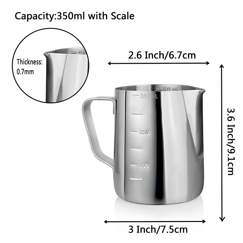Espresso Coffee Pitcher Rokene Stainless Steel Kitchen Home Jug Latte Milk Frothing Food Grade Tea Tools | Дом и сад