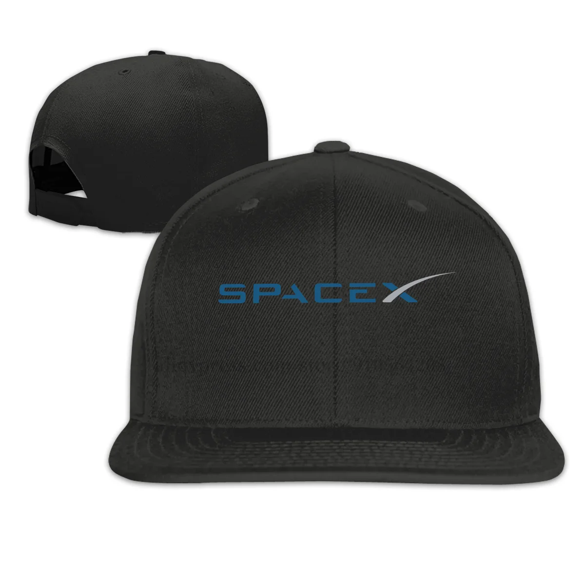

ZISA SPACEX Adjustable Men's Baseball Cap Women's Sun Hat Baseball Cap for Women Flat Casual Hiphop Cap