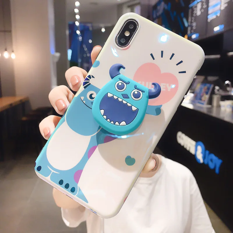 Чехол для iphone XS max с милыми монстрами, мягкий чехол Sullivan Mike для iphone 11 pro 7 8 plus 8 X XR 6 6s 6s p blue ray Shell+ подставка