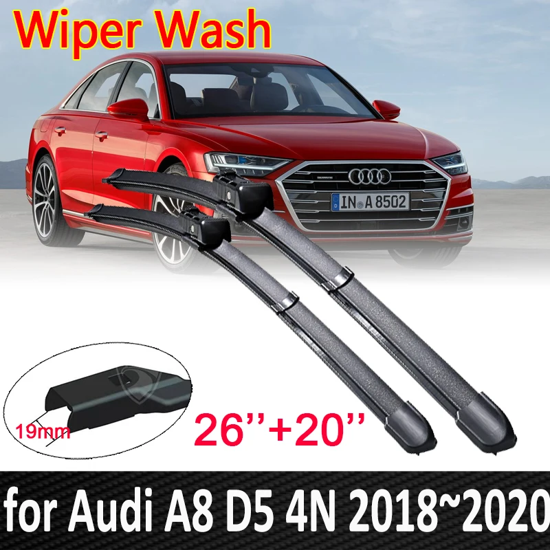 

for Audi A8 D5 4N 2018~2020 2019 S8 Sline A8L Car Wiper Blades Front Windscreen Windshield Wipers Car Accessories Stickers