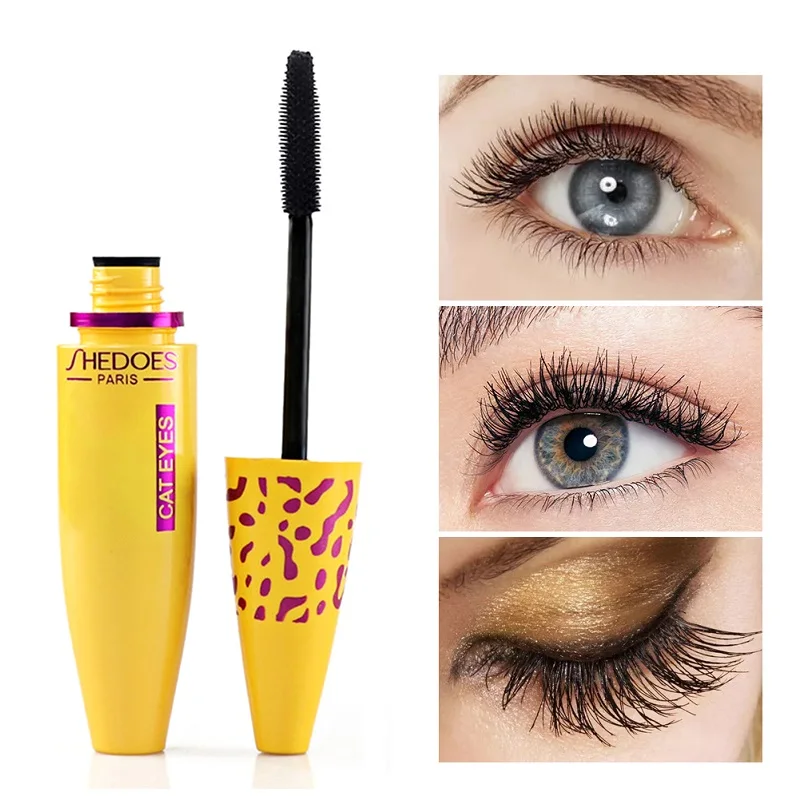Тушь для ресниц желтая туба черная тушь 4d из шелкового волокна объем наращивания