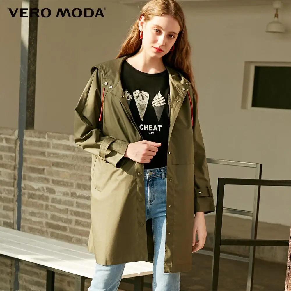Vero Moda женский ветрозащитный дизайн хлопок Тренч | 319121535