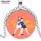 FIMAODZ, ожерелье с надписью Call Me By Your Name, Классическая Тема фильма, стеклянный кабошон, подвеска, эффектные ожерелья, ювелирные изделия