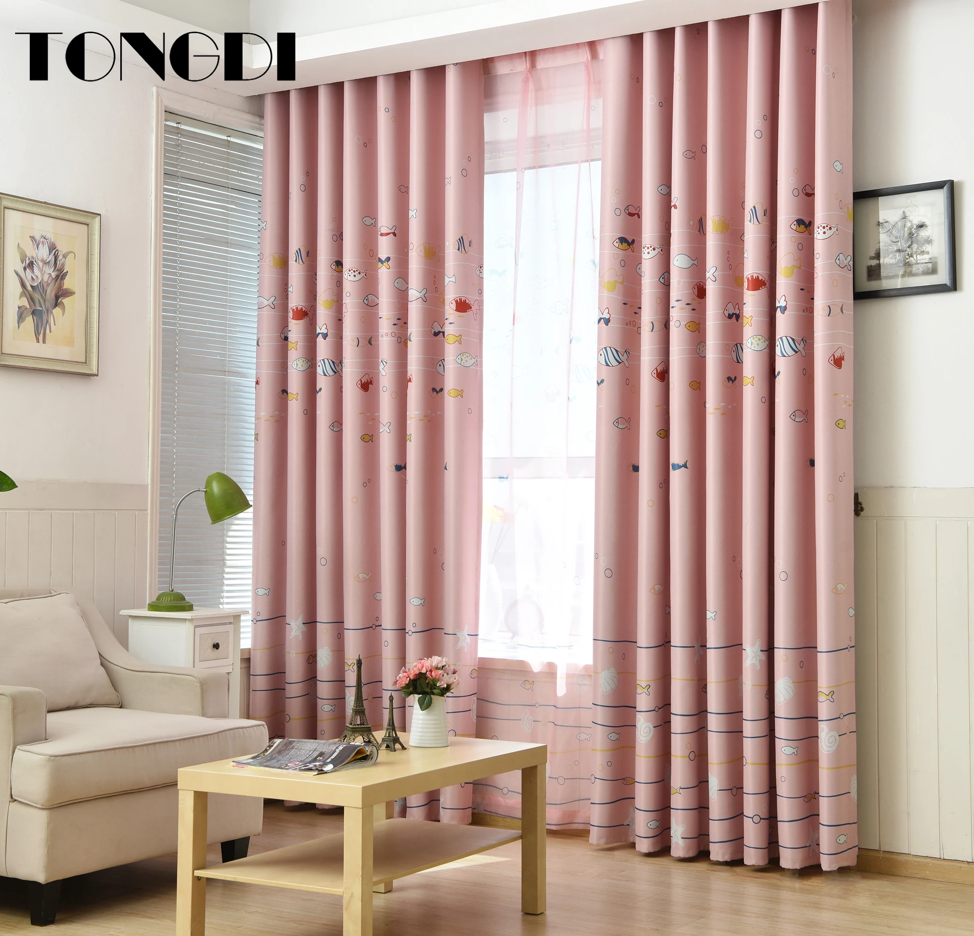 Плотные Занавески TONGDI с принтом для детей высококачественные украшения дома