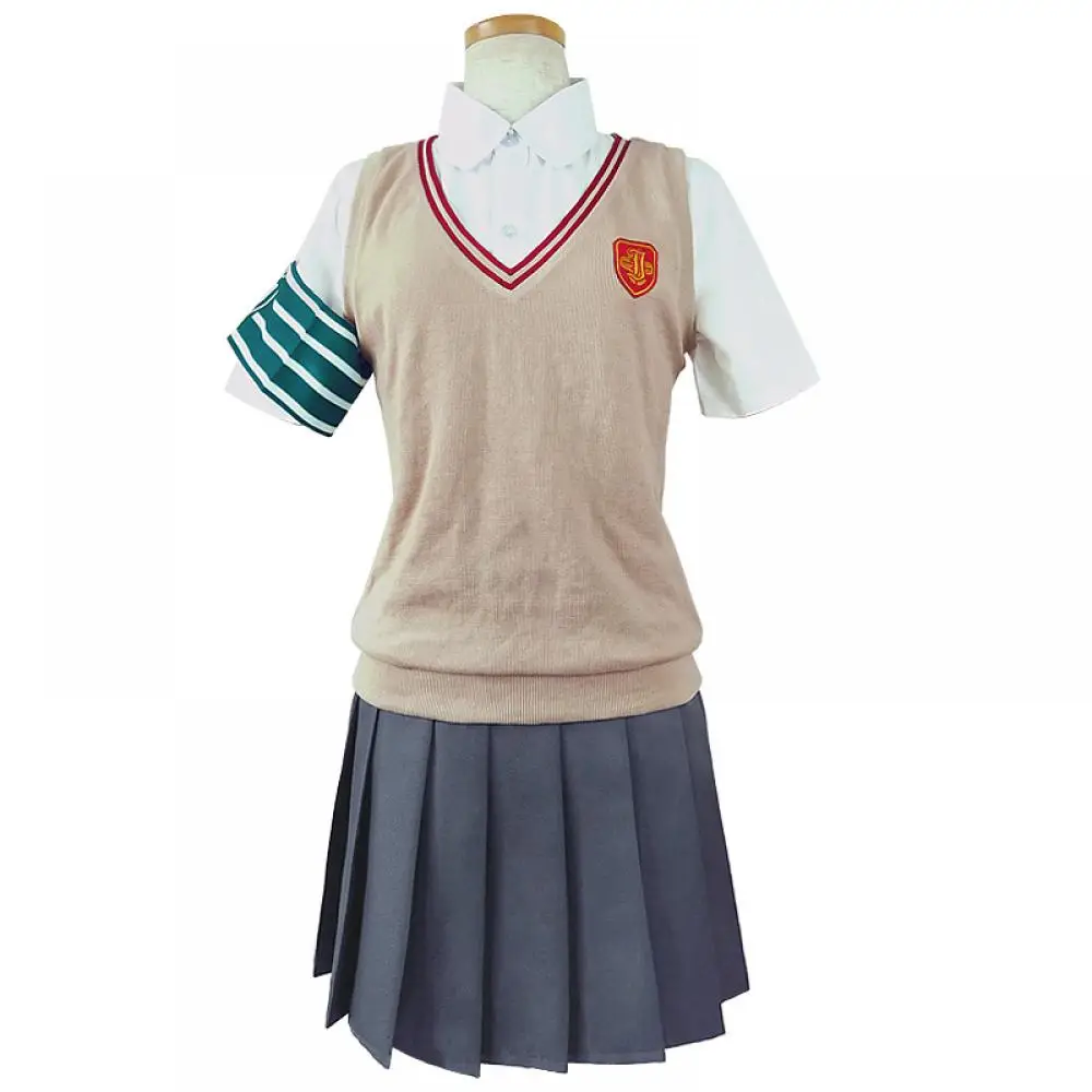 

Misaka Mikoto Shirai Kuroko Costume Hsiu Toaru Kagaku No Railgun Cosplay Girl's School Uniform Send Hair Accessories Armband