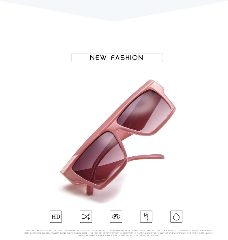

New Fashion Square Sunglasses Women Brand Designer Retro Mirror Sun Glasses Vintage Shades Soleil Femme UV400 Oculos de sol