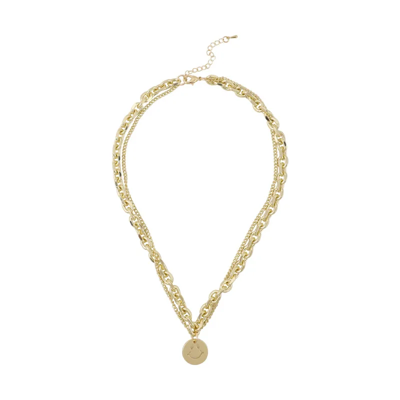

Smiling face necklaces and hip hop necklaces