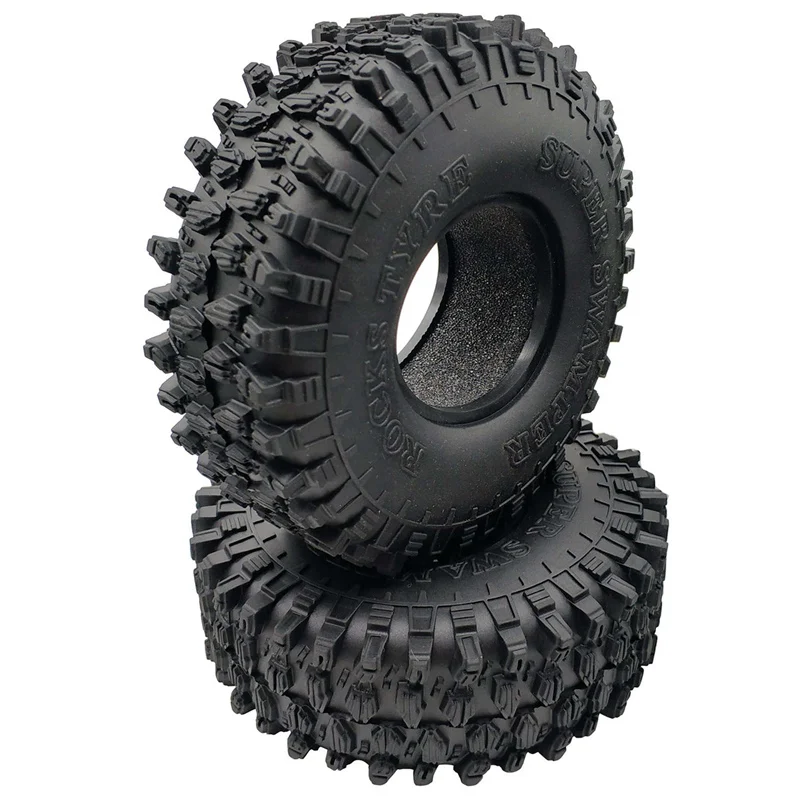 

4 PCS 120Mm 1.9 Rubber Rocks Tyres Wheel Tires & 4 Pcs Insert Inlay Foam Sponge for 1.9 Inch RC Crawler Tires