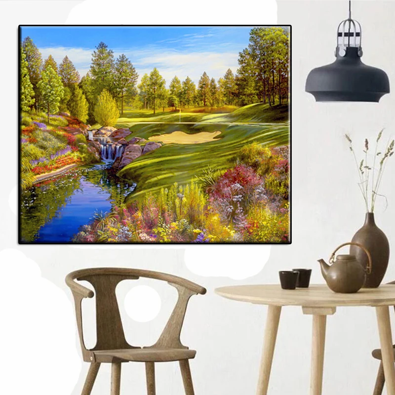 

Diy Scenery Diamond Painting Cross Stitch Full Square Round Diamond Embroidery Forest Tree Creek Mosaic Pictures