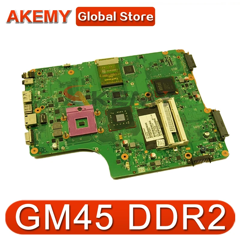

Материнская плата AKEMY V000198010 PN 1310A2250207 для toshiba satallite A500 A505 GM45 DDR2, бесплатный ЦП