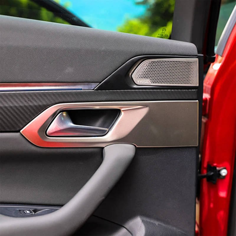 

4pcs Car Styling Inner Door Frame Cover Sequins Stainless Steel Interior Mouldings For Peugeot 508 2019 2020 Auto Accessories