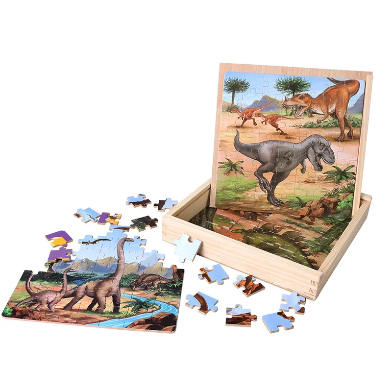 Тройной набор головоломок дети Динозавр мир головоломки тираннозавр рекс