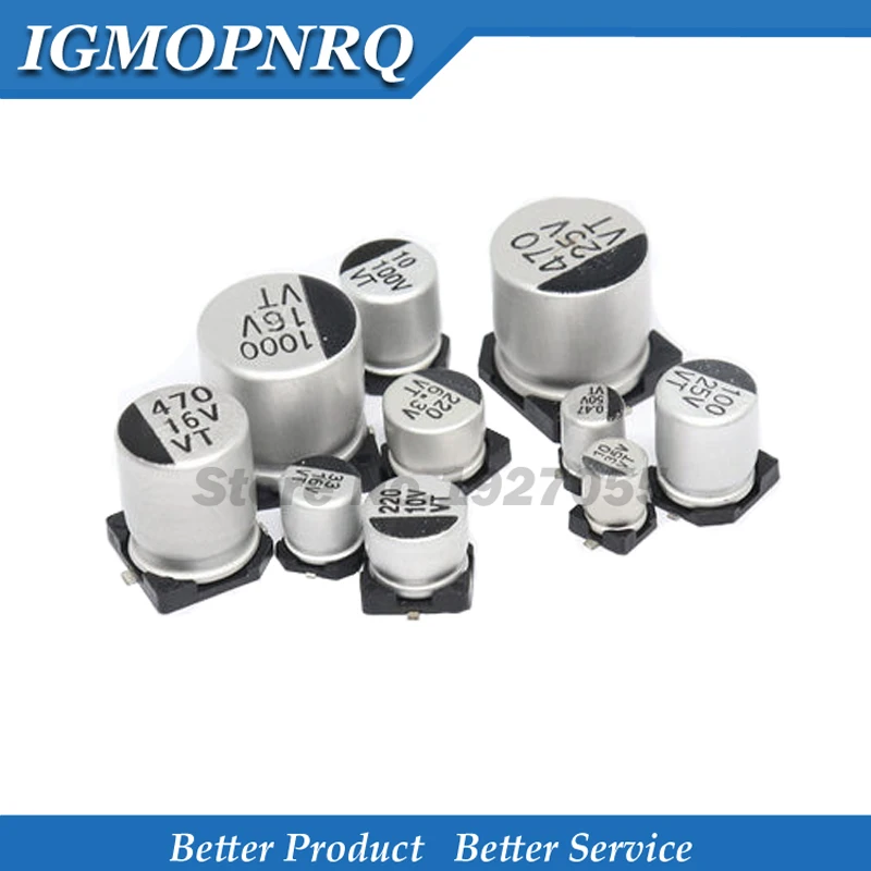 Алюминиевый электролитический конденсатор SMD 6 3 в 10 16 25 35 50 1 мкФ 2 Ф 22 33 47 100 мкмкФ 220