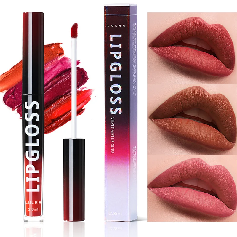

Sexy Matte Velvet Lip Gloss Waterproof Nude Liquid Lipsticks Long Lasting Moisturizing Not Easy To Fade Lipgloss Makeup Cosmetic