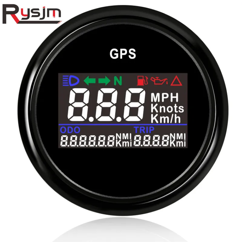 Универсальный 52 мм 2 дюйма МОРСКОЙ лодочный Автомобильный GPS Спидометр 0 ~ 999 миль/ч