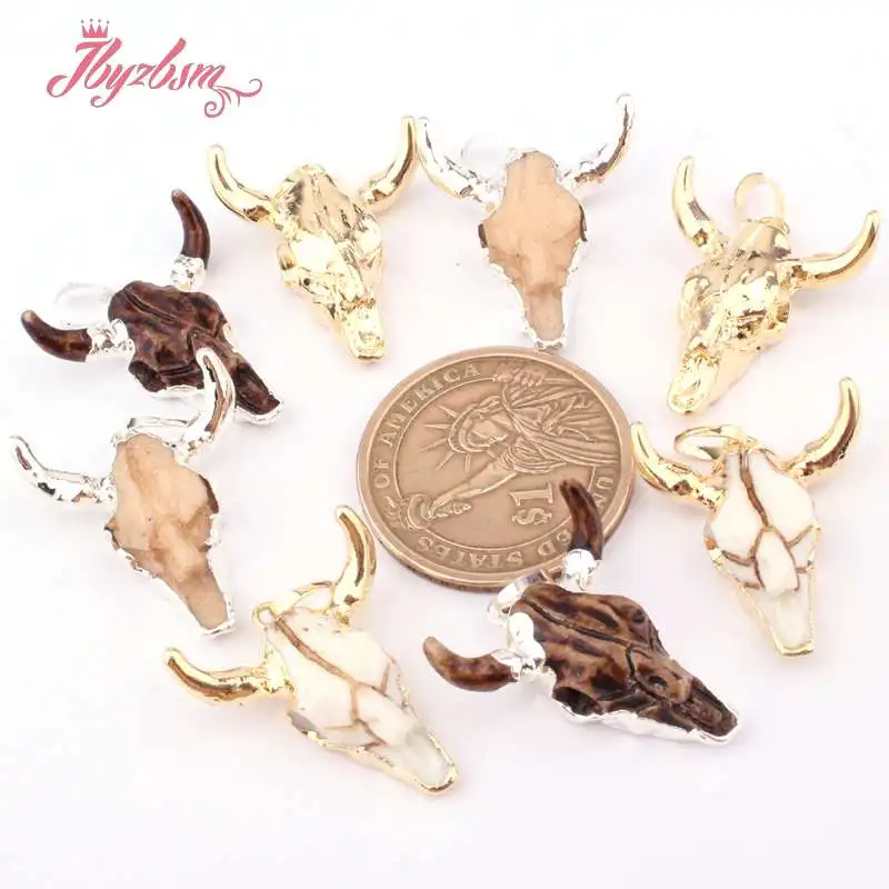 Модные ожерелья и подвески с рожковой головкой для женщин дизайн ювелирных