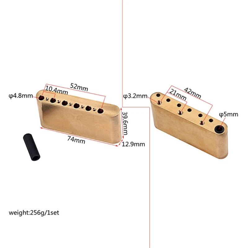 

Brass Electric Guitar Bridge Tremolo Bar Block Base DIY