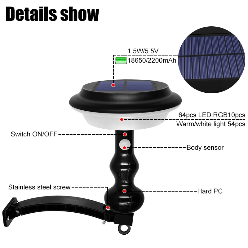 7 Color Changing Solar Ground Lights With 4 Modes Outdoor Waterproof Garden Light Lamp For Decoration Security Lighting | Освещение