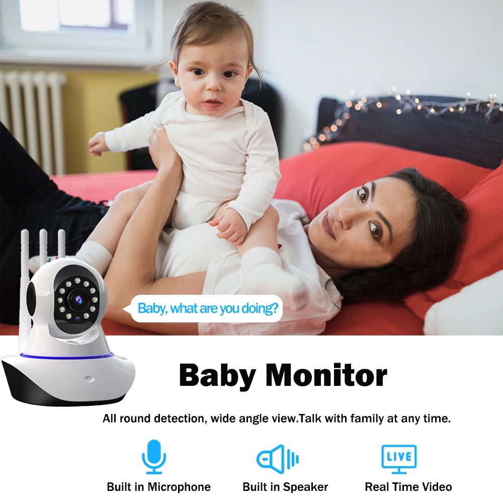 Yoosee Wireless IP Camera 3MP/1080P HD WiFi CCTV Smart Home Security Indoor Baby Monitor P2P Two Way Audio Pan Tilt Night Vision |
