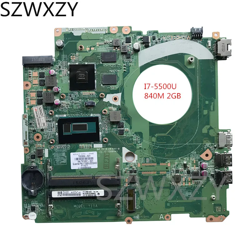 Отлично подходит для HP 17 F M7 K P 790959 501 Материнская плата ноутбука с I7 5500u 840M 2 Гб