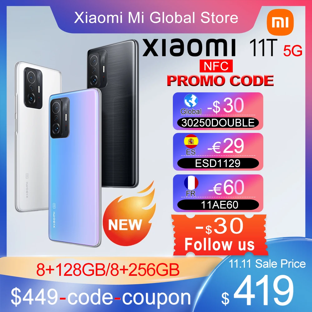 

Смартфон Xiaomi Mi 11T, телефон с яркостью 1200 дюйма, камера 120 МП, экран 5000 Гц, аккумулятор мАч, быстрая зарядка 67 Вт, NFC