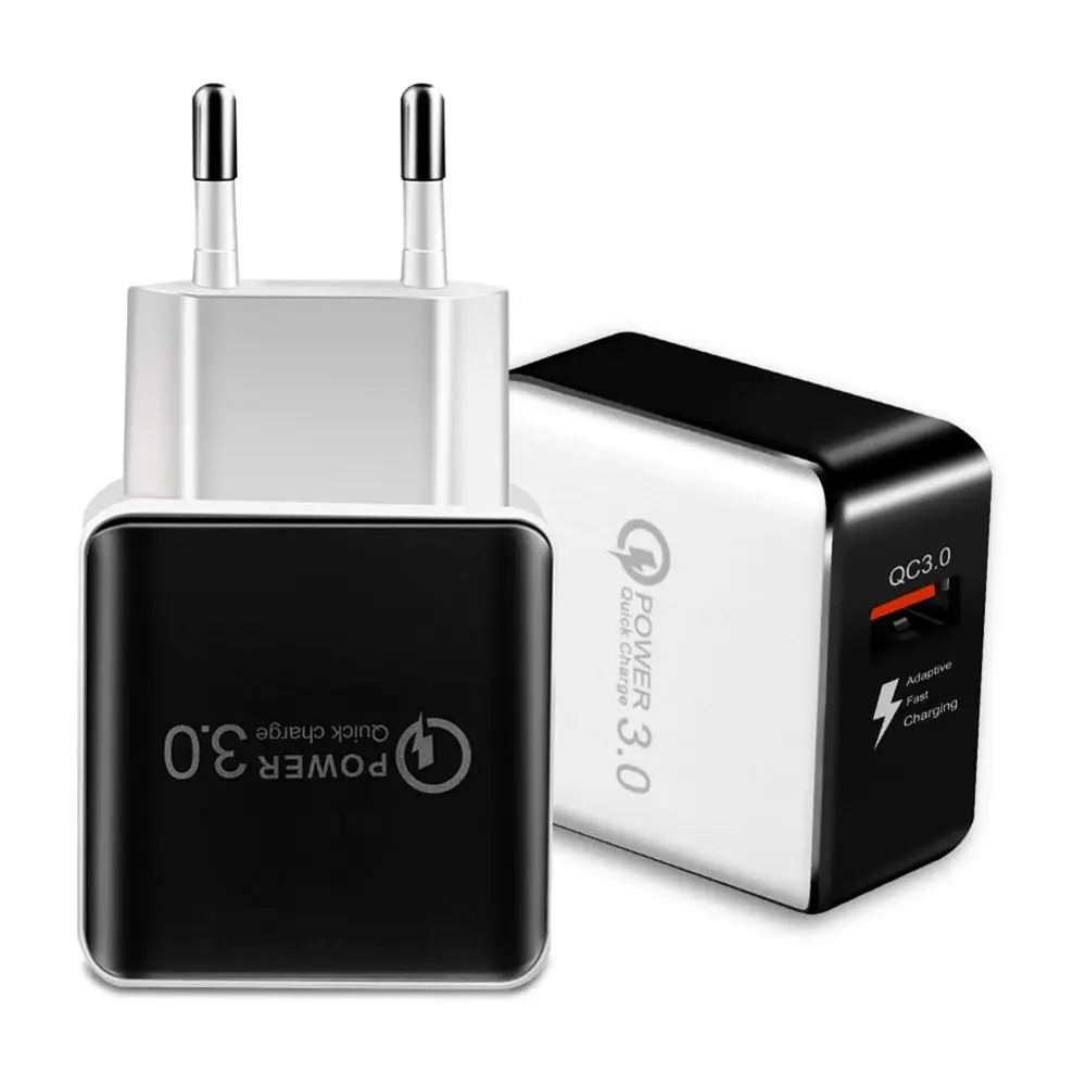 Универсальный QC3.0 USB устройство с европейской вилкой 18W быстрое зарядное быстрой