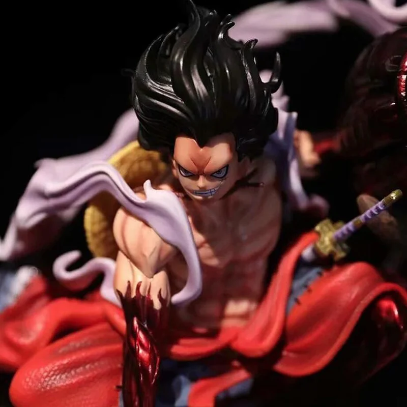 38cm anime pirate king gk statue luffy gear 4 snakeman pvc collection model figure toy free global shipping