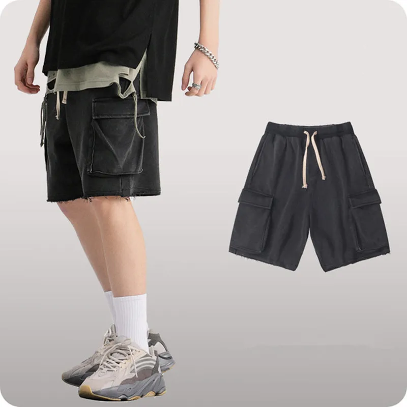 

Shorts New Summer Casual Men Fashion Style Vintage Fair of Baggy Accordion Shorts Man Shorts Bermuda Beach Shorts