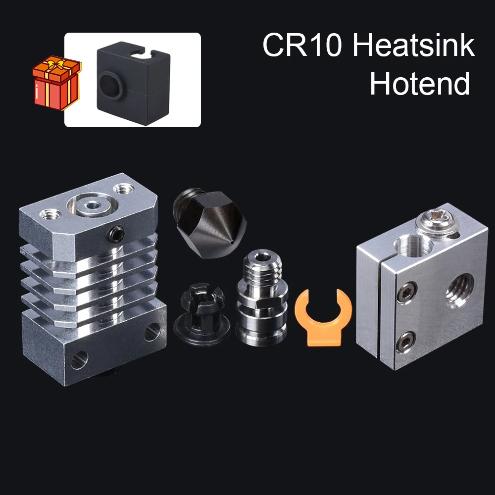 

CR10 Heatsink Hotend Upgrade Kit For CR-10 Ender 3 Swiss CR10 Hotend Extruder Titanium Heat Breaker 3D Printer Parts MK8 Nozzle