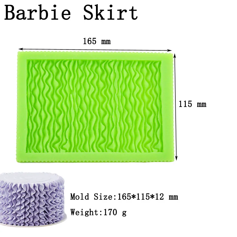 Meibum Барби плиссированная юбка силиконовая форма для торта с помадкой формы