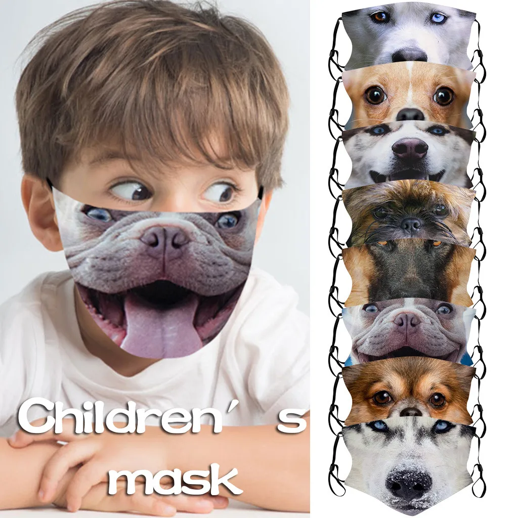 Детские маски милая забавная маска для лица с принтом моющаяся многоразовая