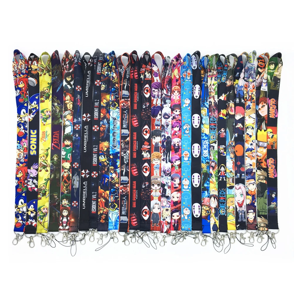 100 шт. Популярные Аниме игры ремешок для телефона ID брелок кошелек цепочка